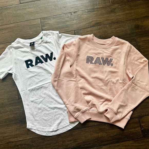 GSTAR RAW T-Shirt & Sweatshirt Lot of 2 Sz XS NWT - Picture 1 of 1